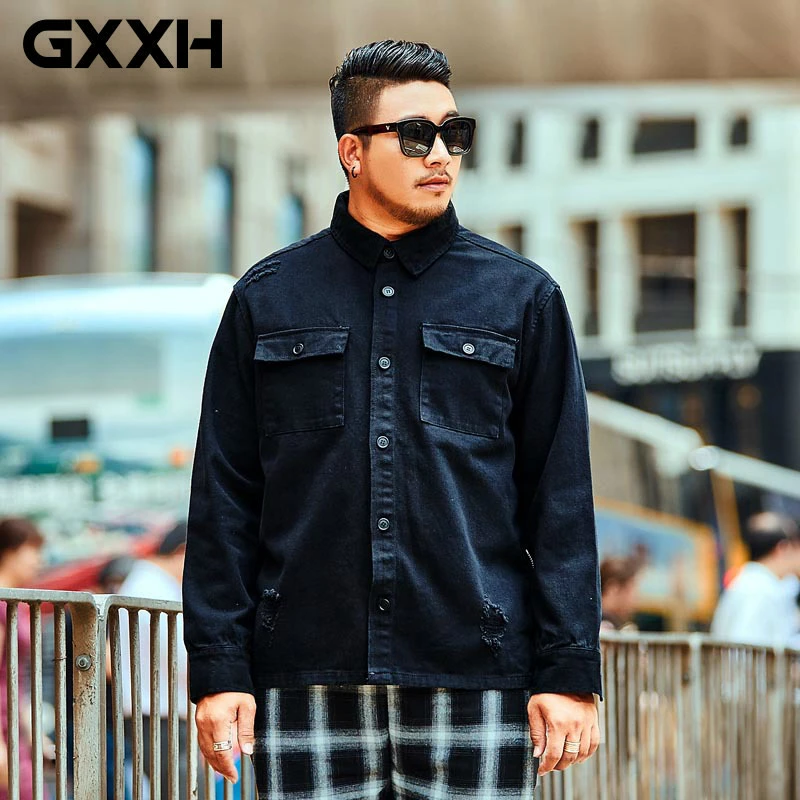GXXH Мужская брендовая одежда 2020 осенние мужские куртки больших размеров Базовая