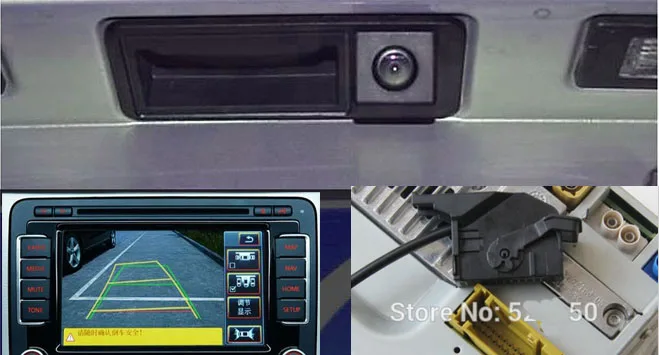 Камера заднего вида с RGB ручкой и задним ходом RVC люк для VW ЭОС Гольф плюс Джетта MK5