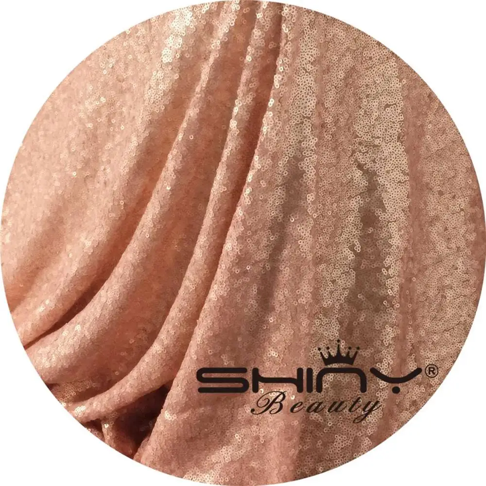 Blush ShinyBeauty, 12 футов, 4 ярдов, ткань с блестками для скатерти, льняная скатерть с блестками, скатерть для стола, Runner-Champagne-A927 - Цвет: Blush