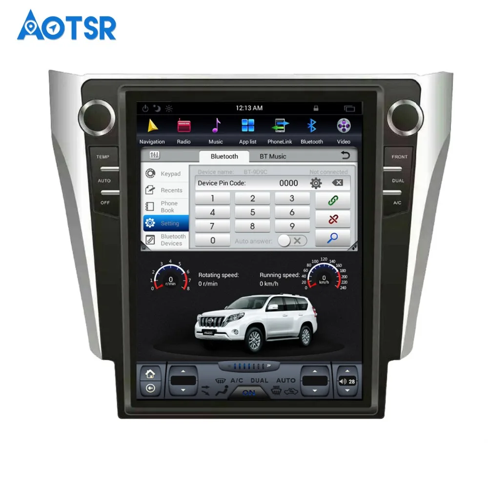 Автомобильный мультимедийный плеер Aotsr на Android 7 1 в стиле Tesla без DVD-плеера с