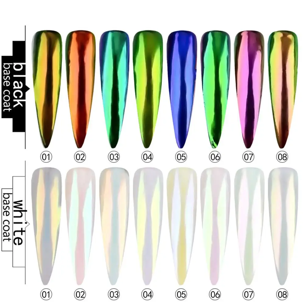 1 коробка неоновый Голо для дизайна ногтей Блестящий Порошок Русалка
