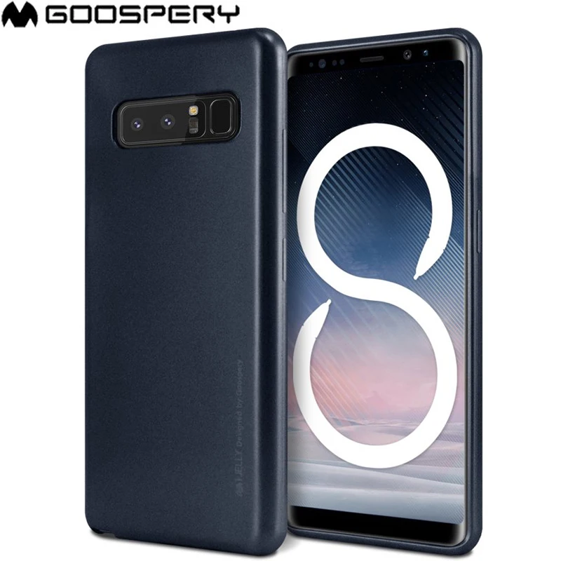 Для Samsung Galaxy Note 8 Mercury Goospery i Jelly металлическая отделка тонкий бампер гибкий мягкий