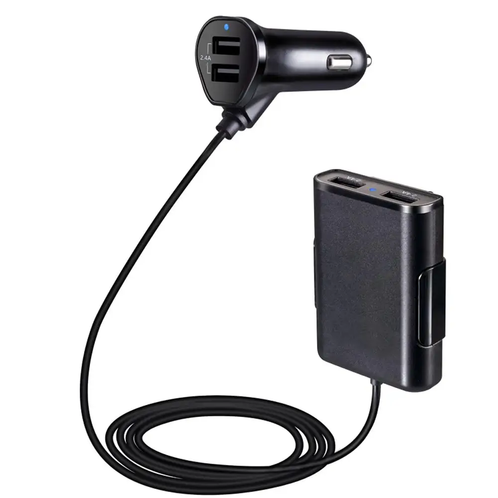4 Порты 2 AUSB 5 цветов автомобиля Зарядное устройство Универсальный USB быстрый