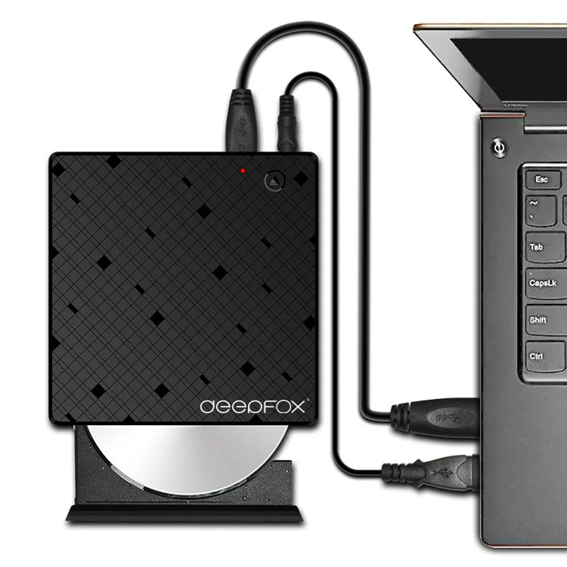 Deepfox 3 0 DVD RW оптический привод проигрыватель CD/DVD ROM внешняя Запись записывающее