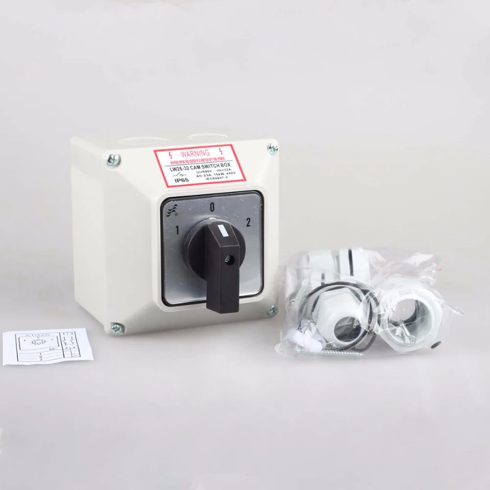 Переключатель переменного тока 440 В Ui 660 32A 1 0 2 1P 4 клеммы с защитой IP65