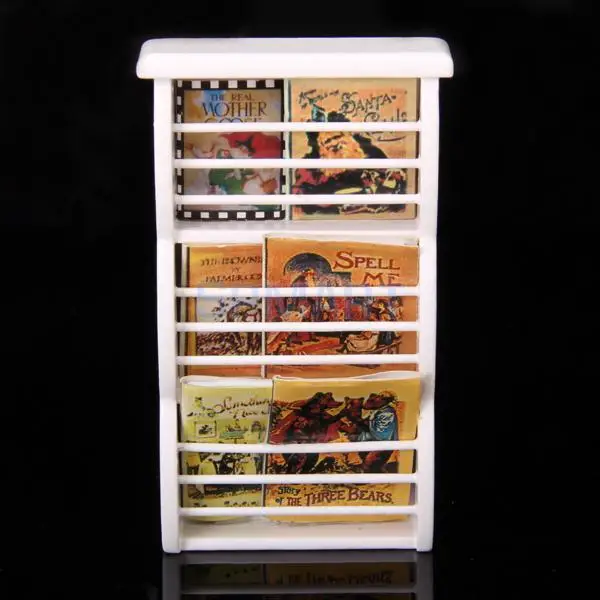Смарт кукольный домик миниатюрная деревянная книжная полка белый|miniature wood|miniature