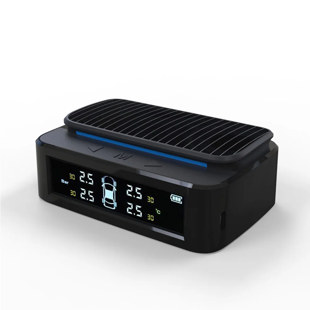 TPMS Солнечный монитор давления в шинах 4 внешний датчик Универсальный Высокий