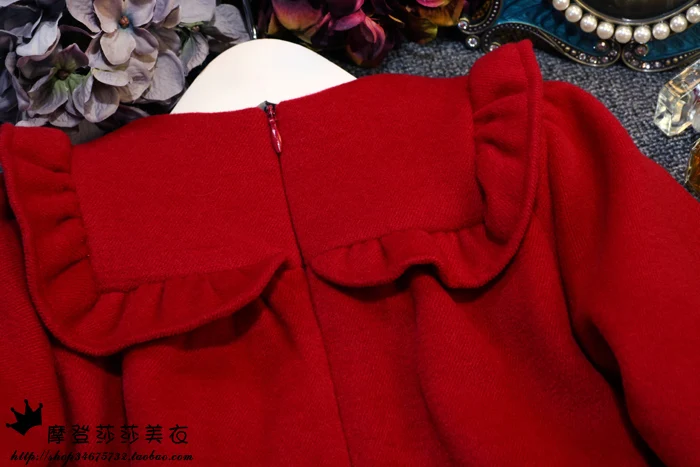 Новинка Зима 2020 бархатное теплое платье с длинным рукавом для девочек детское