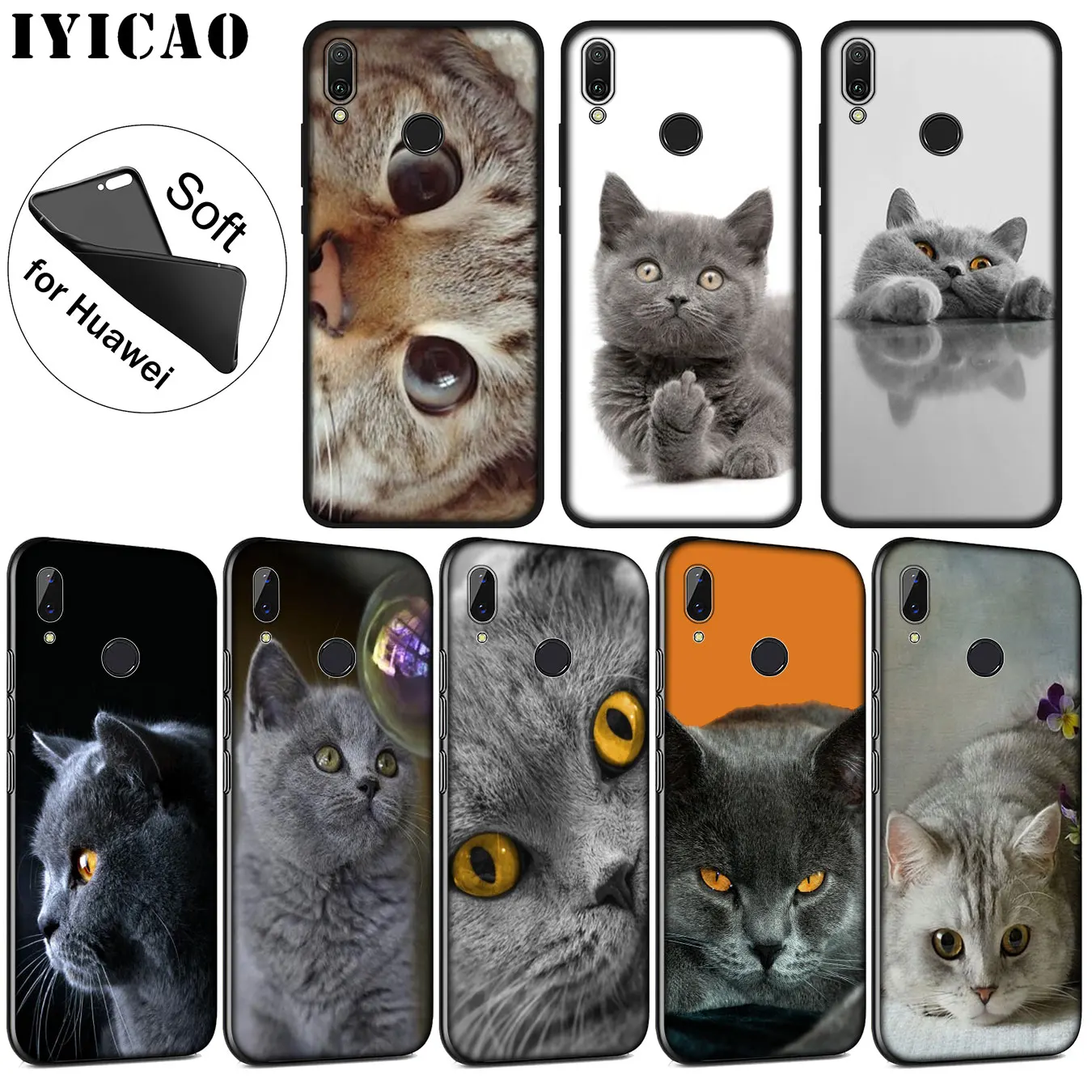 IYICAO Мягкий силиконовый чехол для Huawei P30 P20 Pro P10 P9 P8 Lite Mini 2017 2016 P smart Z 2019 |