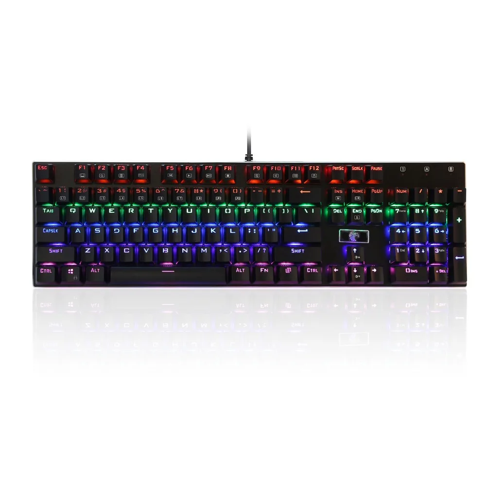 Z 88 Орел Радужный светодиодный Механическая игровая клавиатура с подсветкой