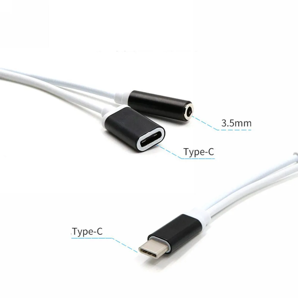 12 5 см USB Type C до 3 мм разъем AUX для наушников аудио сплиттер адаптер кабель из