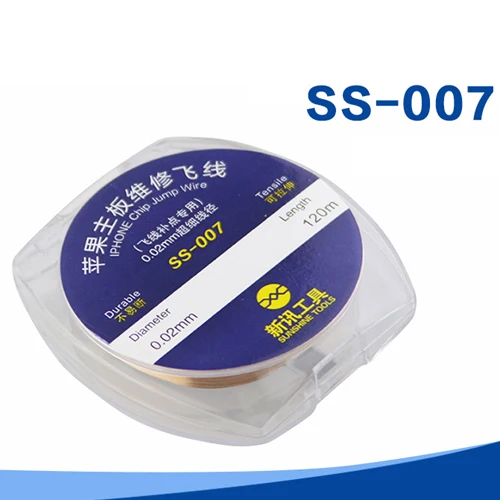 007 0.2MM 120M 0,02 мм 0,01 Чистый медный провод Fly Line Fix Ремонт для iPhone iPad Материнская плата PCB отпечатков пальцев припоя - Цвет: 007 0.2MM 120M
