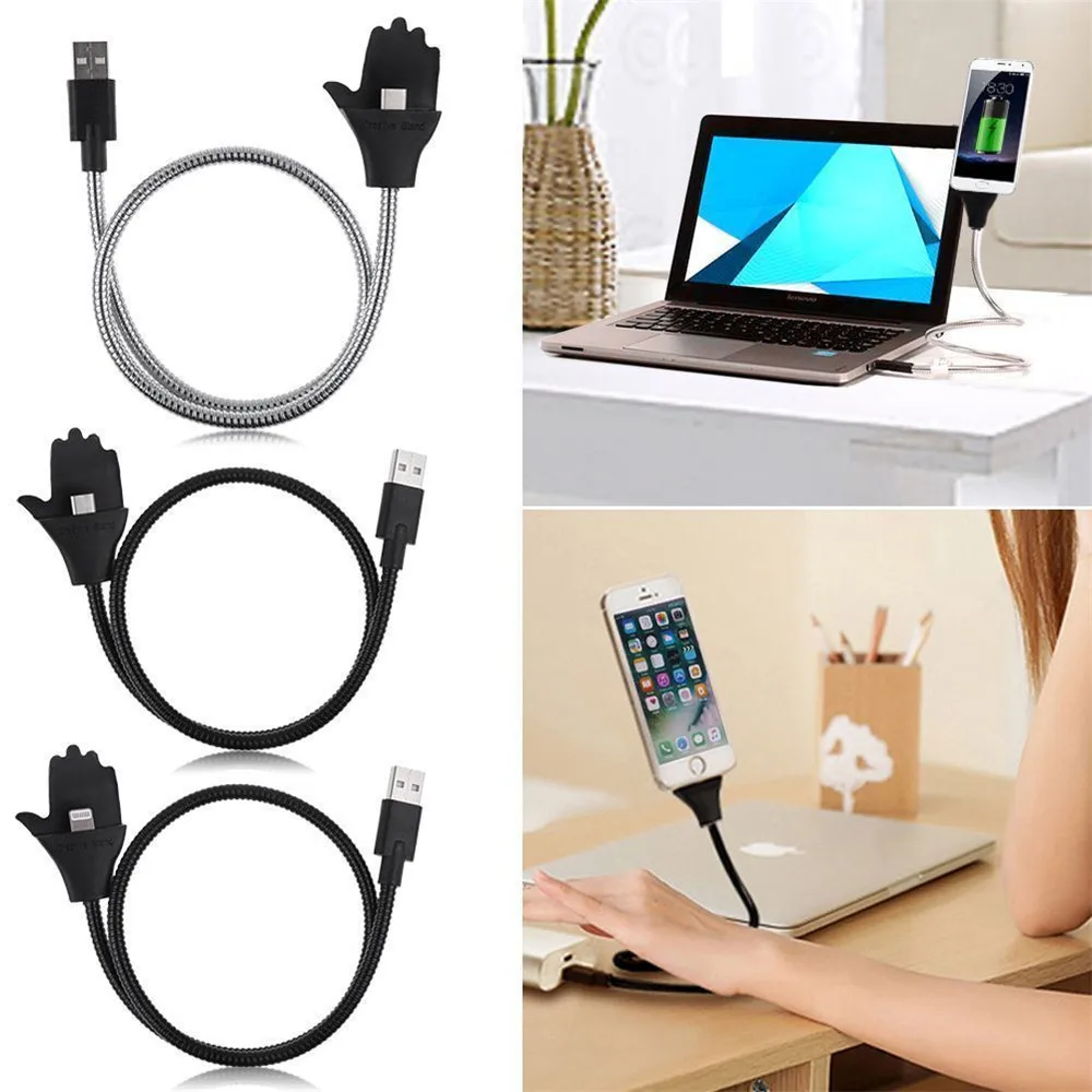 Ленивый держатель для телефона с гибкой подставкой и usb-зарядкой зарядного