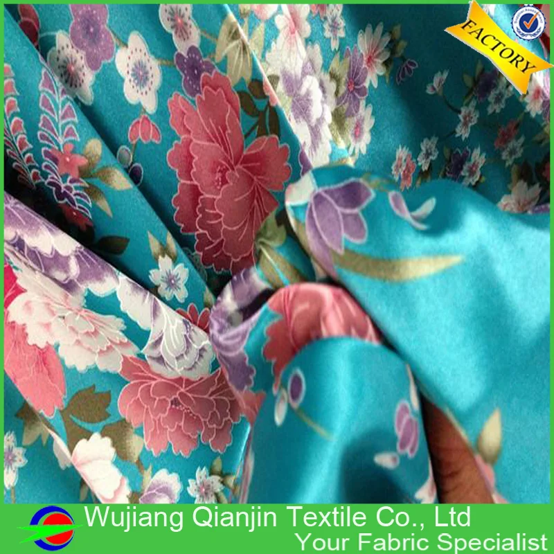 

2017 Time-limited New Woven Printed Polyester Spandex Stretch Rose Print Fabric