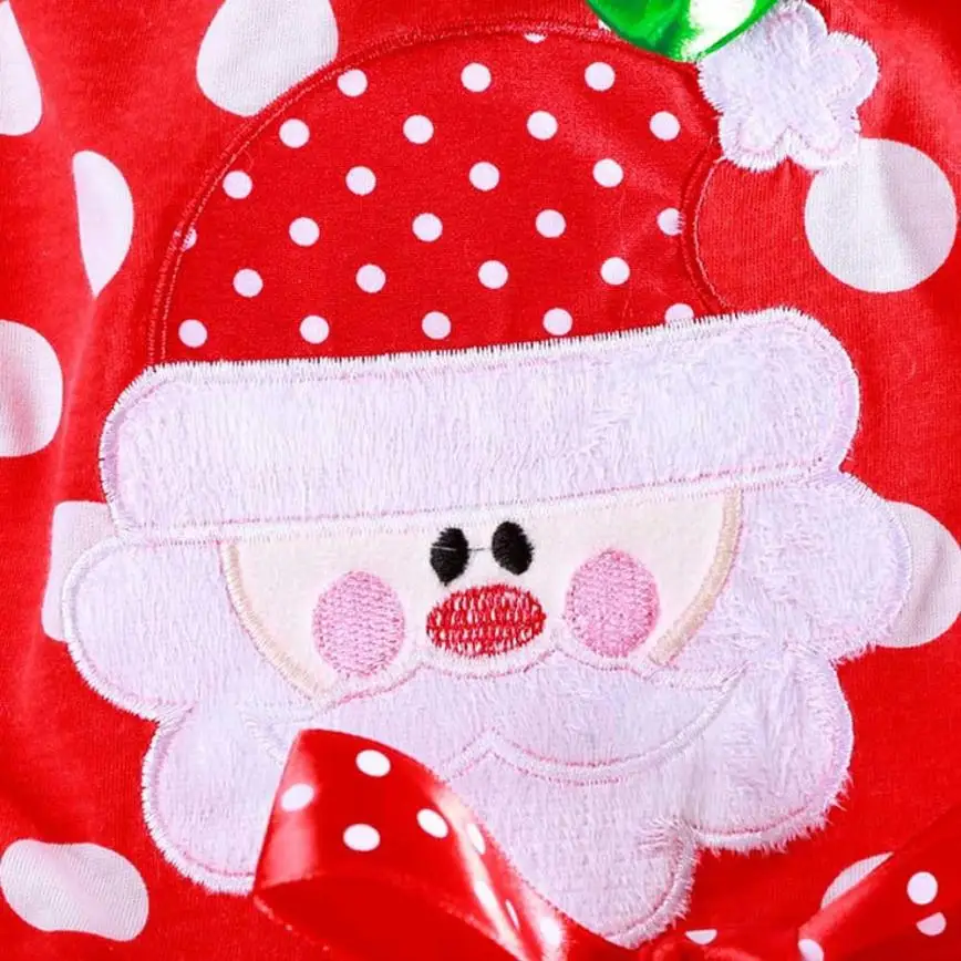 Arloneet Red Color Baby Dresses Lovely Kids Girls New Year Christmas Polka Dot Dress 2017 Hot 2019 OB09 | Детская одежда и обувь