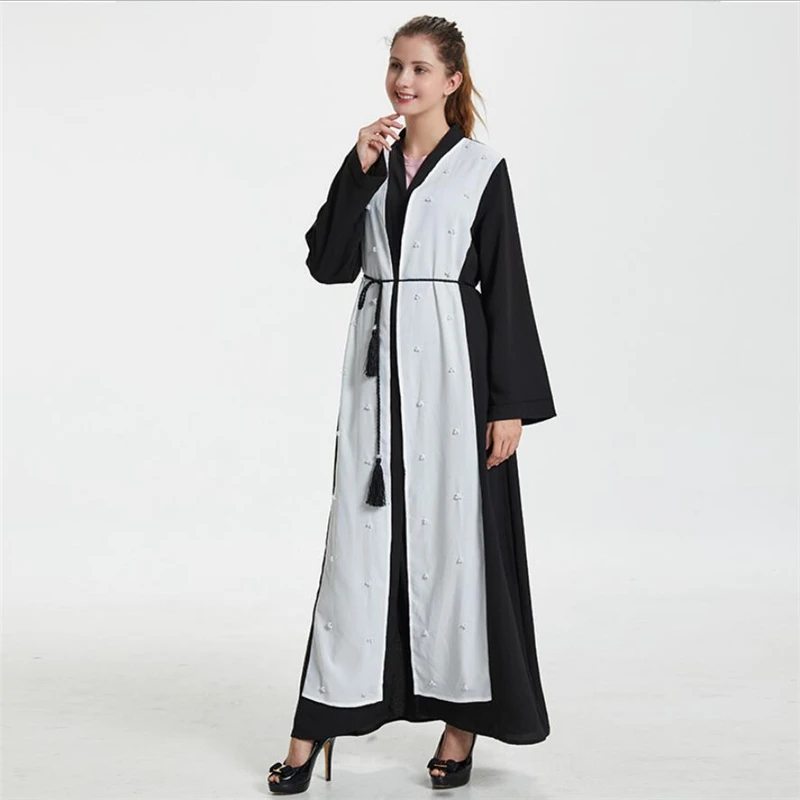 Модное арабское мусульманское abaya Плиссированное женское исламское платье
