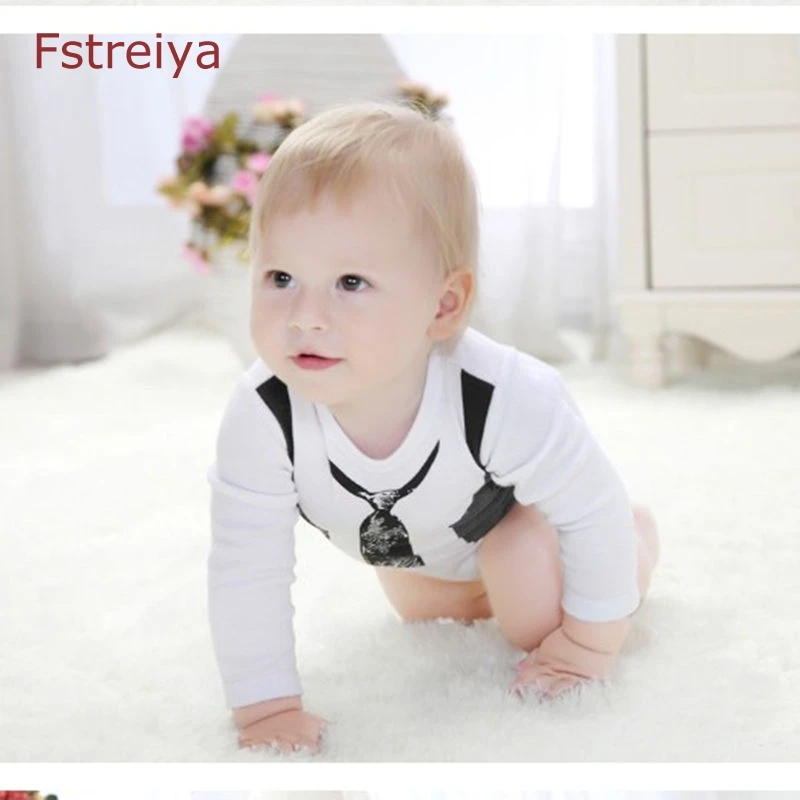 Baby bodysuit lucky child tiny cottons 2018 kid clothes Toddler Infant Playsuit first birthday outfit boy Jumpsuit long sleeve |
