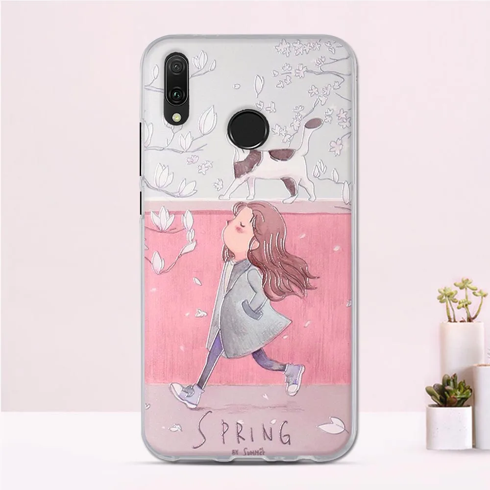Мягкий чехол из ТПУ для Huawei Y9 2019 силиконовый задняя крышка 6 5 дюйма Enjoy 9 Plus |