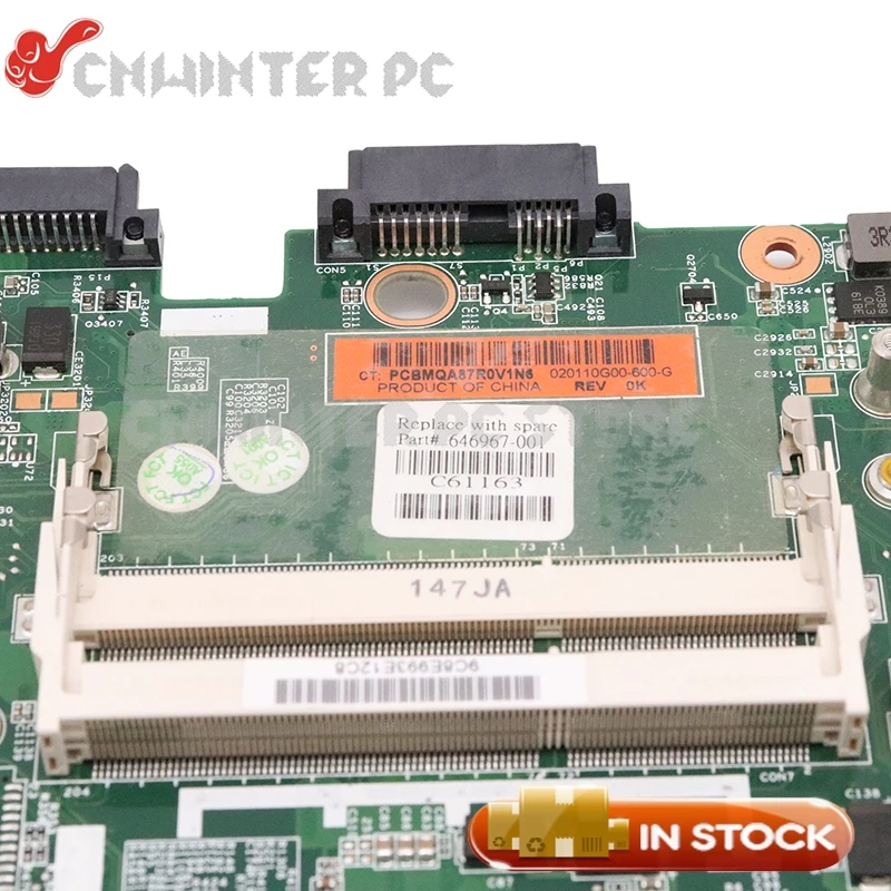 NOKOTIONN для HP EliteBook 8560P 6560B материнская плата ноутбука 646967-001 QM67 DDR3 HD6470M видеокарта |