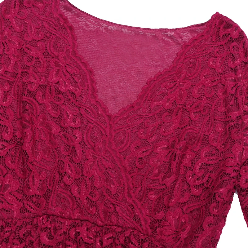 Женское кружевное платье для беременных элегантное Цветочное с v образным