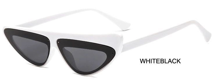 WTYJ011 white MIZHO узкая рамка Пластиковые градиентные тонированные крошечные солнцезащитные очки для женщин Кошачий глаз Высокое качество UV400 красный хип хоп солнцезащитные очки для женщин - Цвет линз: WTYJ011 white