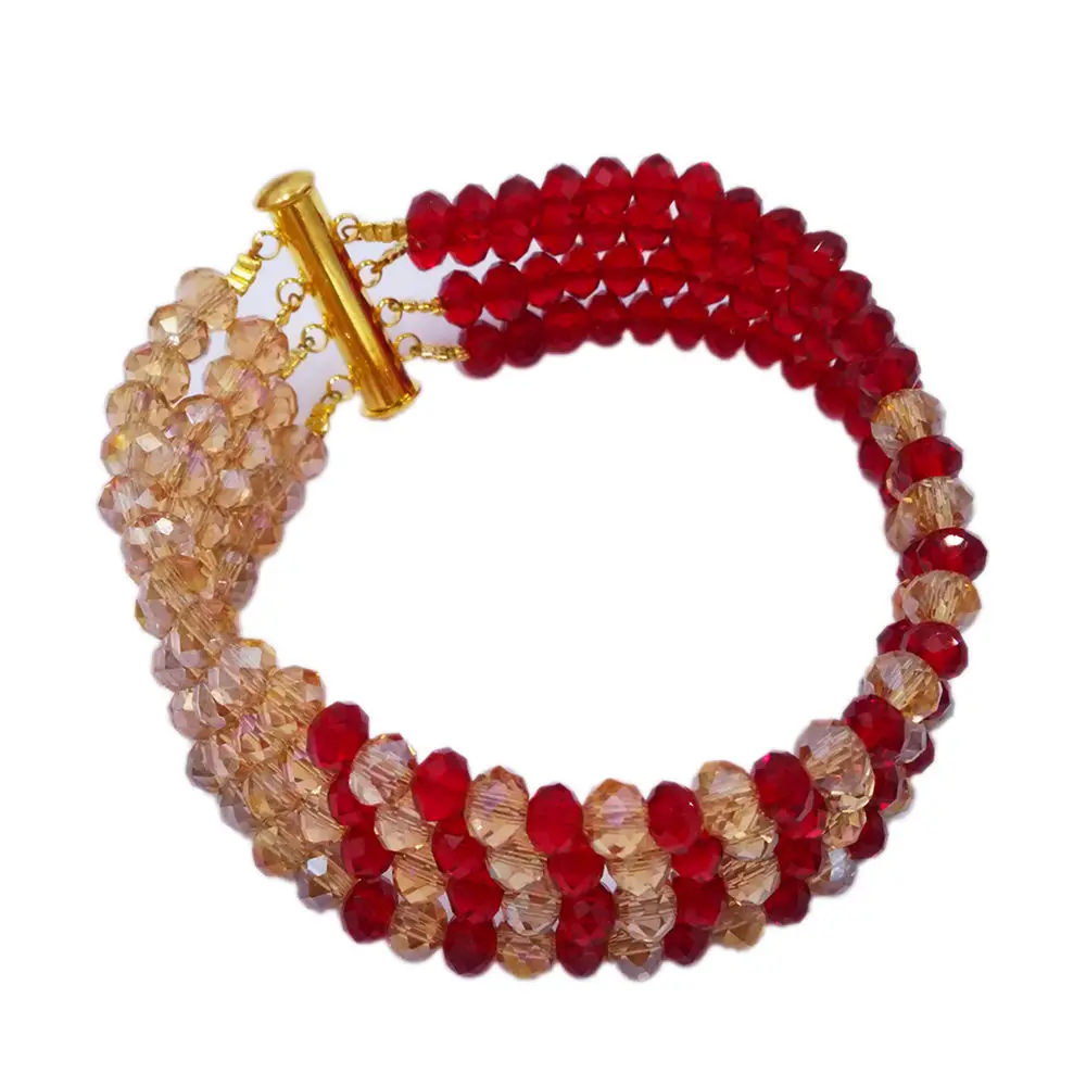 Модный винный Золотой AB Африканский комплект ювелирных изделий из бисера