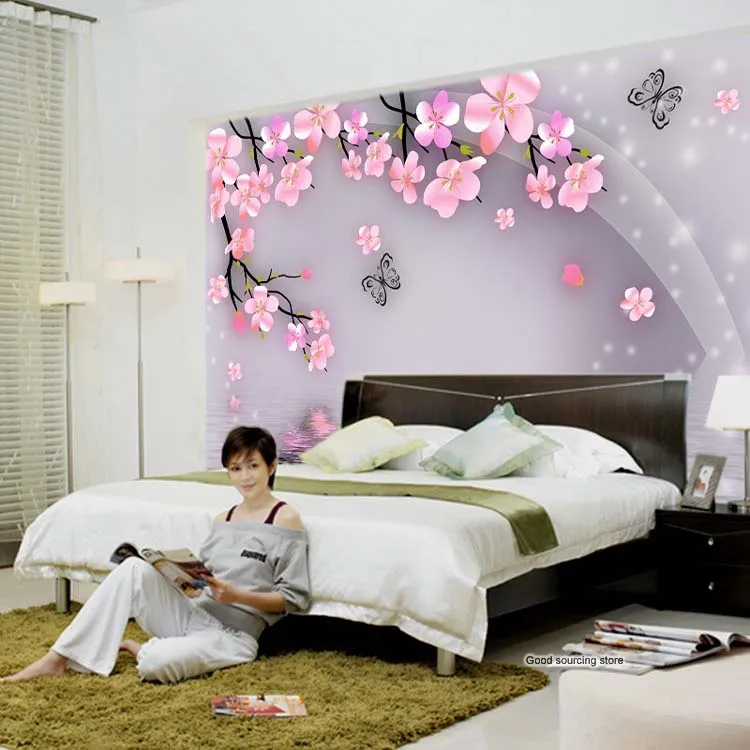 Цветущая Слива спальня фотобумага от AliExpress WW