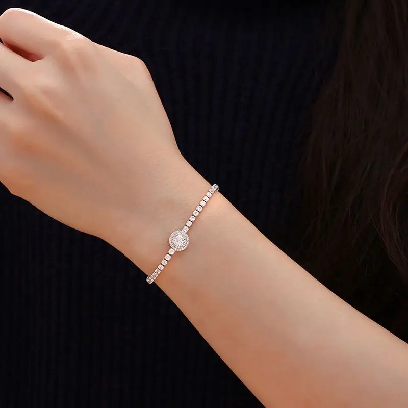 Модный Овальный циркониевый Кристалл OCESRIO регулируемая Женская фотография цвет