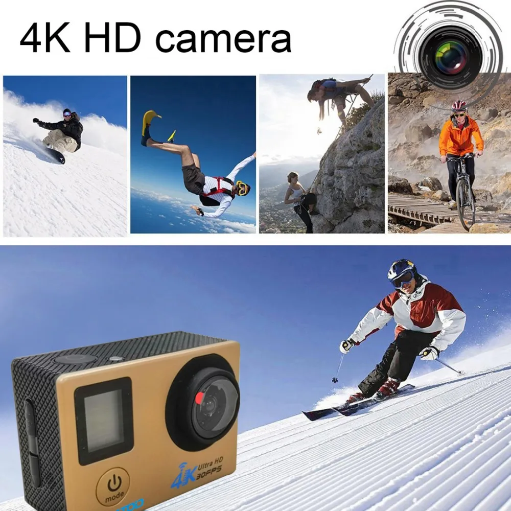 HAMTOD H12 2 0 дюймов lcd 4 k Ультра HD WiFi Экшн-камера Поддержка Спортивная камера