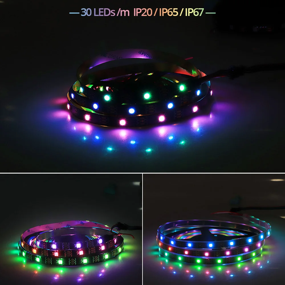 DC 5V SK6812 RGBW RGBWW 4 в 1 м 5 30/60/144 светодиодов/пикселей/м индивидуальная Адресуемая