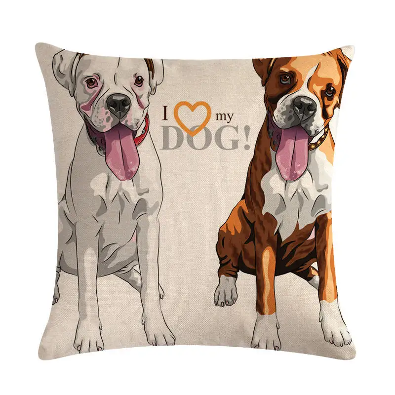 45 см x 45 м домашнее животное Американский бульдог хлопок белье dogue de Bordeaux Чехлы для подушек домашний диван украшения обнимашки наволочки ZY1155