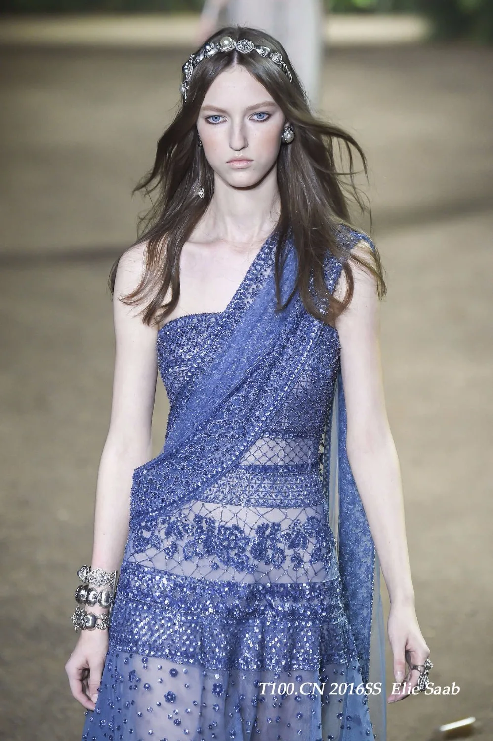 Элегантный насыщенного синего цвета Elie Saab вечернее платье длинное 2019 полная