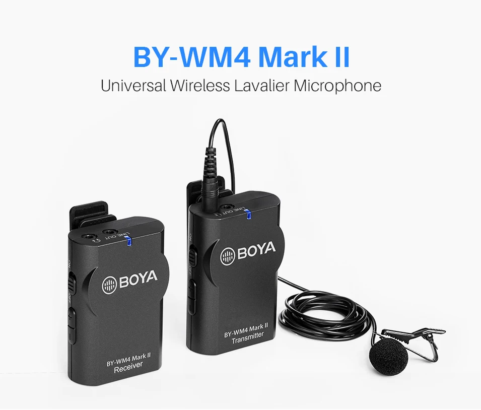 BOYA BY-WM4/BY-WM4 Mark II петличный беспроводной микрофон Systerm для iPhone IOS смартфон DSLR камера sony A6400