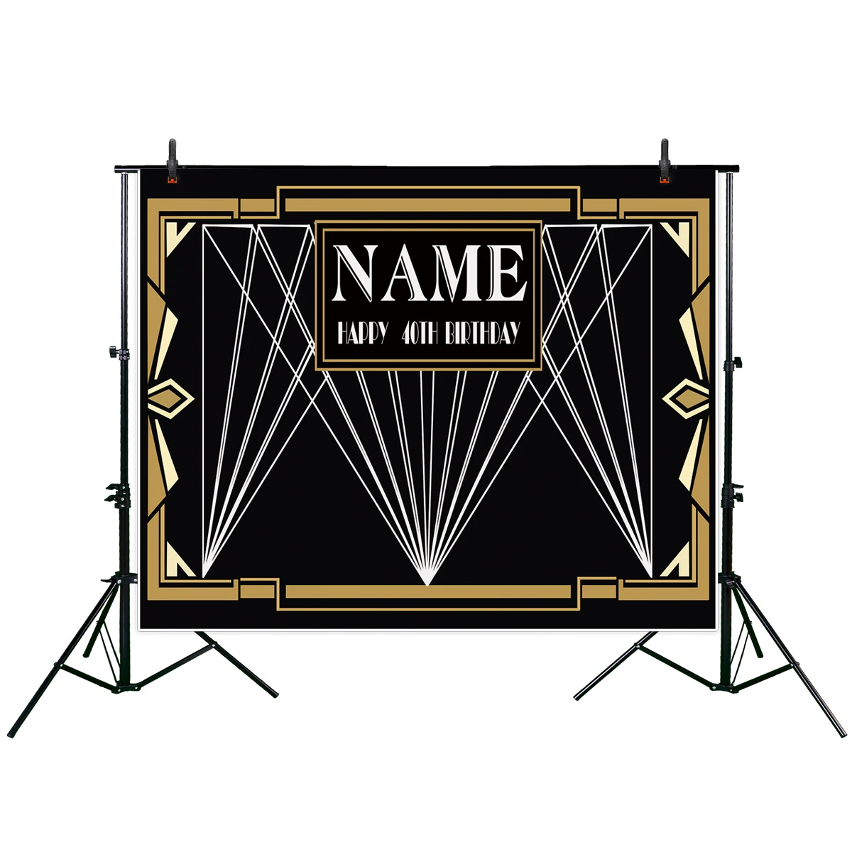 Allenjoy great gatsby birthday backdrop party decorations golden banner photo studio background newborn baby shower photocall |