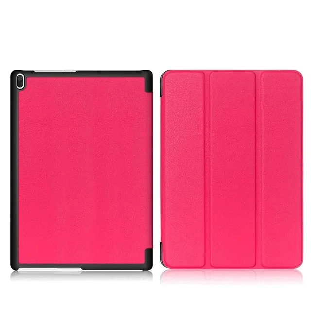 Rose red Умный чехол из искусственной кожи для lenovo Tab 4 10 TB-X304L TB-X304F/N, защитный чехол-подставка для планшета lenovo tab 4 10 дюймов+ пленка+ стилус - Цвет: Rose red