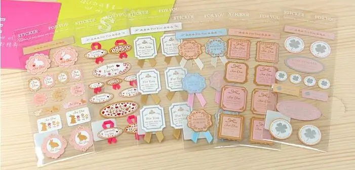 Винтажная наклейка в форме кролика Подарочная украшение оптовая продажа