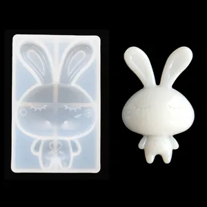 Форма в форме мультяшного кролика, форма для украшений из эпоксидной смолы, форма для помадки, конфет, аксессуары для украшения торта