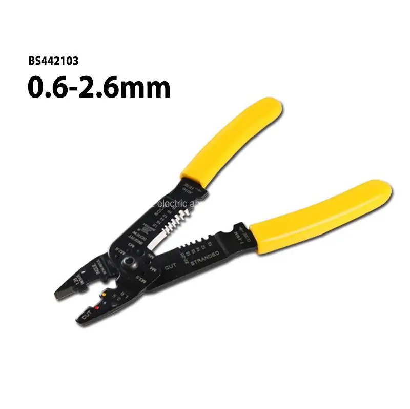 

BOSI 0.6-2.6mm Multi-Purpose Multi-Purpose Wire Stripper Cutter Crimper 215mm