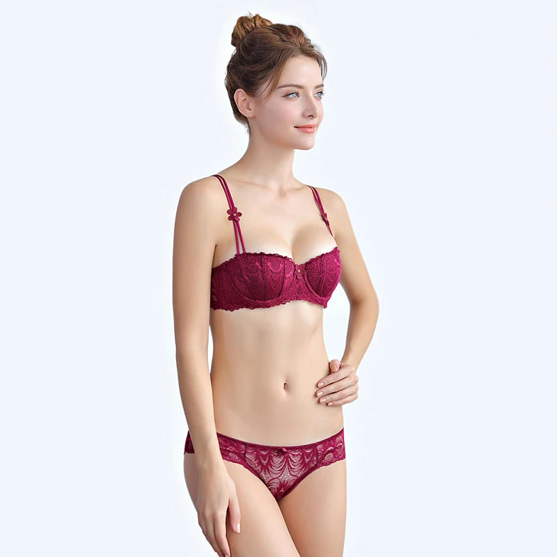 Ladychili Wome интимное кружевное нижнее белье с цветочной вышивкой и получашечками