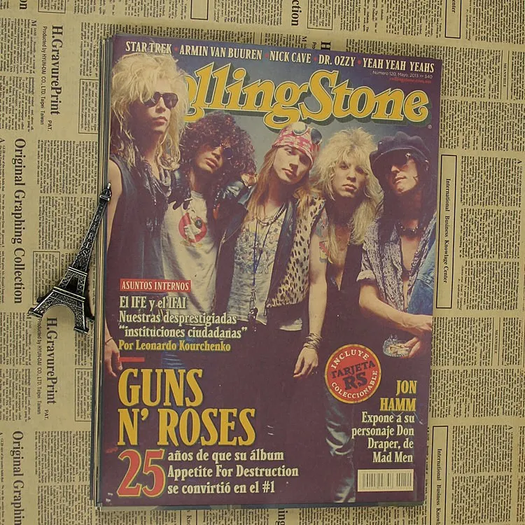 Guns N плакат с розами ВИНТАЖНЫЙ ПЛАКАТ Slash рок-гитарист живопись Мастер ретро плакат Поющая звезда Плакат домашний декор - Цвет: Черный