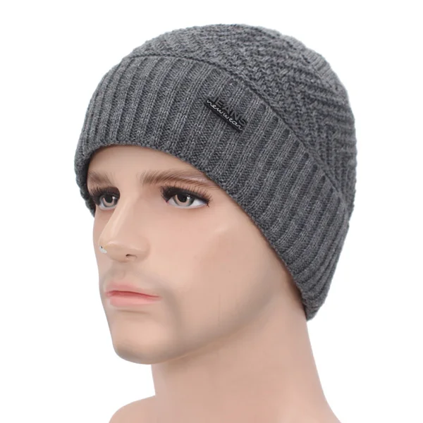 gray hat AETRUE брендовая зимняя Шапки для Для мужчин Для женщин зимняя шапочки Для мужчин шарф вязанные шапки кепки мужская маска капор Теплый Шеи Шапка-бини - Цвет: gray hat