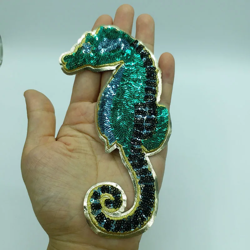3D вышитые бисером нашивки для одежды сделай сам морские животные стразы с