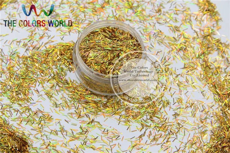 Размер 3 мм голографическая цветная полоска Короткие формы блестки для ногтевого