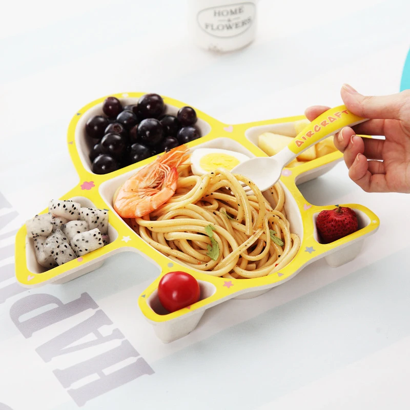 3 шт. миска для кормления детей Бамбуковая посуда набор посуды тарелка из