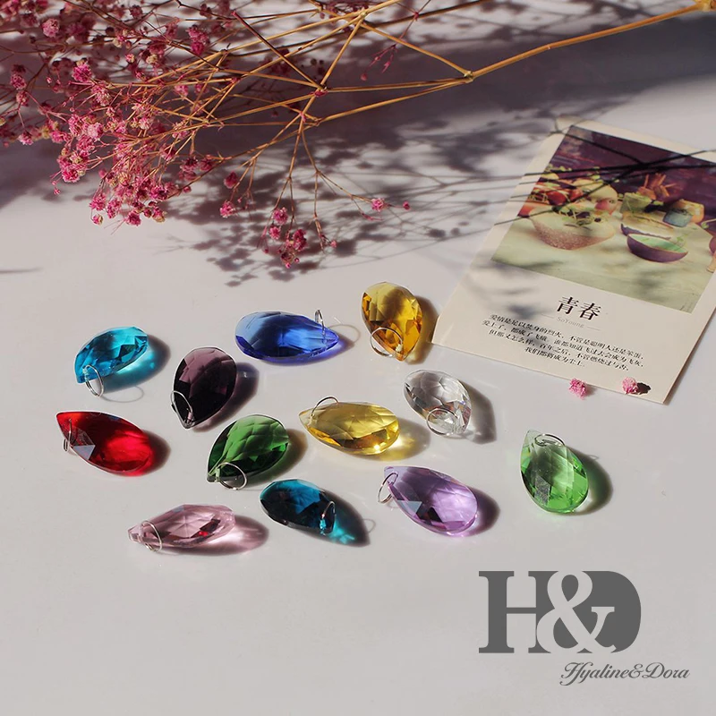 H &amp D 38 мм многоцветные хрустальные призмы Suncatcher Висячие орнаменты фэн шуй