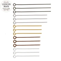 linsoir 200pcslot 20 30 40 50 mm eye pins head pins findings goldsilver color connectors for jewelry making diy dia 0 7mm f117