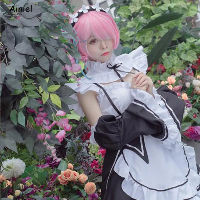 Аниме Re:zero Kara Hajimeru Isekai Seikatsu жизнь в другом мире Ram Rem Косплей Костюм Платье