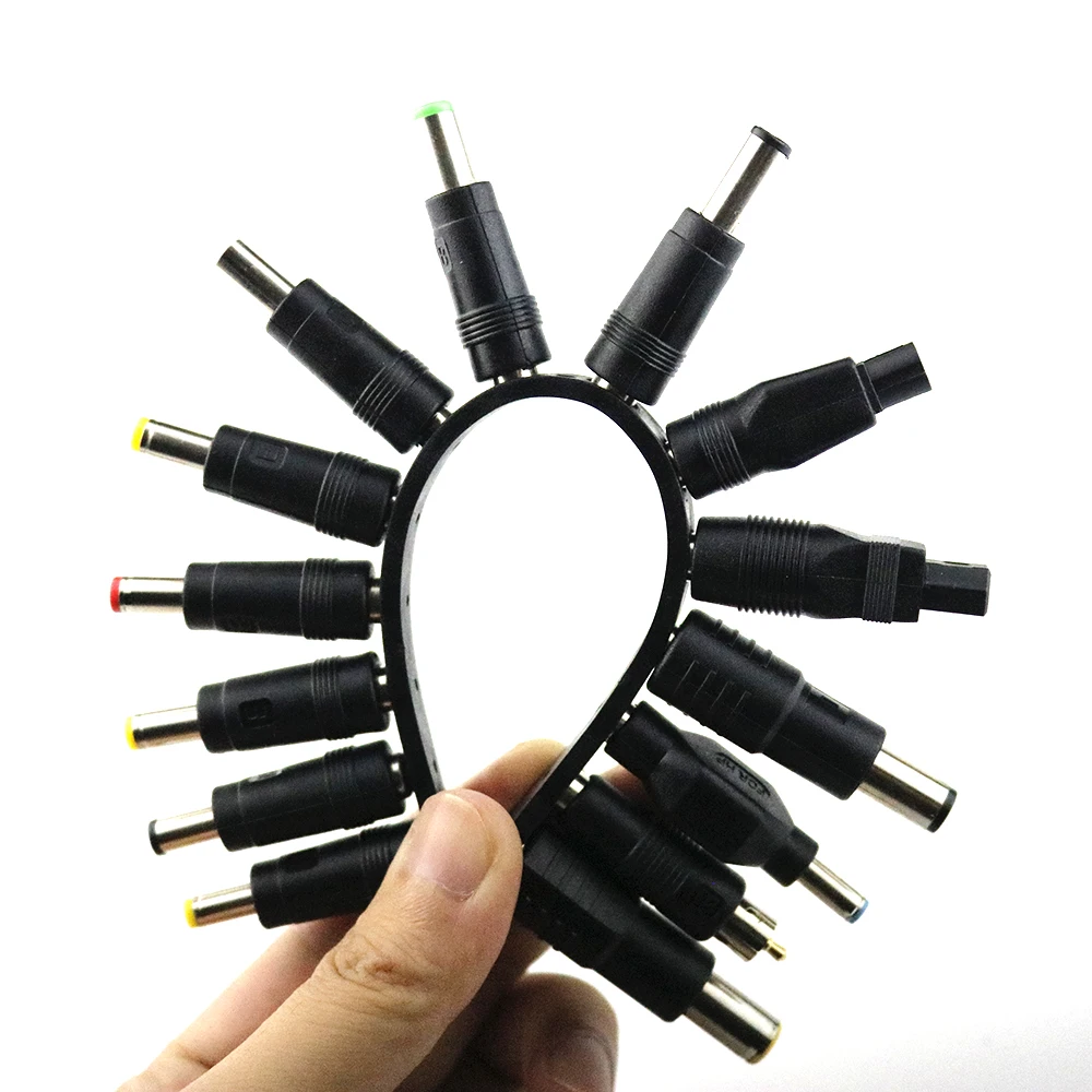 28 шт./компл. Универсальный 28 шт. DC Мощность 5,5x2,1 мм AC DC Jack Зарядное устройство до 28 штекер Мощность адаптер для использования Тетрадь ноутбука Высокое качество