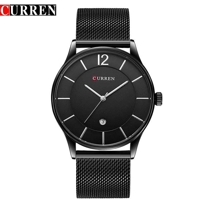 CURREN 8231 модные повседневные кварцевые часы для мужчин полный календарь
