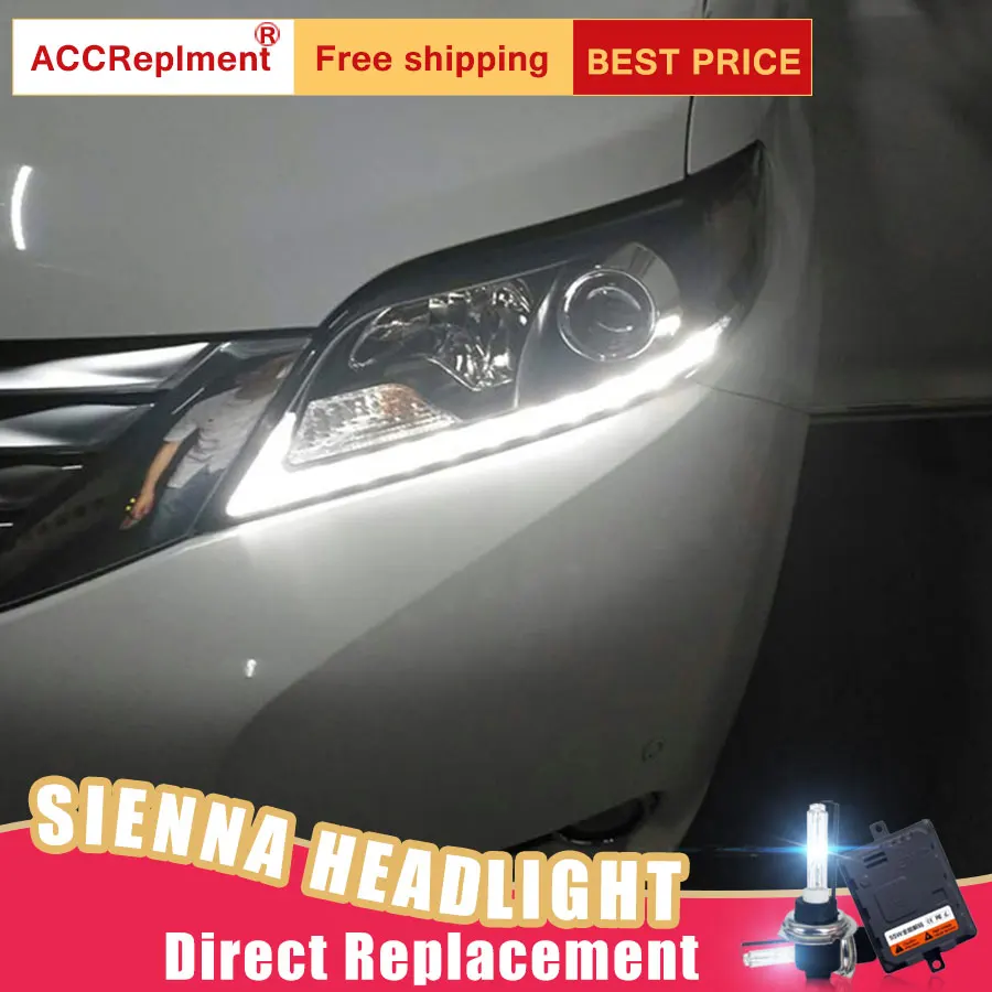 2 шт. светодиодный ные фары для Toyota Sienna 2011-2014 Автомобильные ангельские глазки